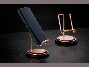 Cell Phone Stand, Business Card Holder, Mobile Phone Holder – Metal Wire Cellphone Cradle Dock