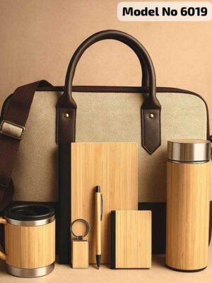 Jute Laptop Bag, Bamboo Diary, Pen,Keychain,Cardholder  Bottle(Holt & Cold-450ml)  Bamboo Cup