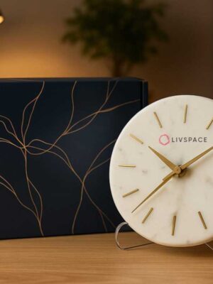 Marble clock Acrylic stand Box packing