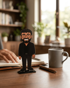 Personalized caricature – close-up detail | GG Gift Jaipur