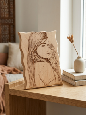 Customized Wooden Engraved Photo Plaque