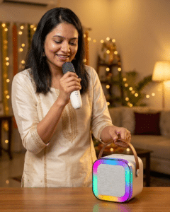 Karaoke mic with speaker – close-up detail | GG Gift Jaipur