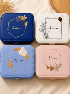 Personalised Big Jewellery Organiser Box, Earring Storage Case gift for Women, Sister, Girlfriend, Wife, Valentines day | Rakshabandhan, Anniversary, Mothers Day
