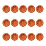 Set of 15 handmade Lotus Bloom terracotta clay diyas for Diwali — GG Gift, Jaipur