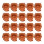 Set of 20 handmade Paisley Ambi terracotta clay diyas for Diwali — GG Gift, Jaipur