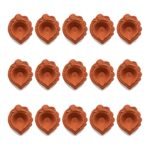 Set of 15 handmade Paan Leaf terracotta clay diyas for Diwali — GG Gift, Jaipur