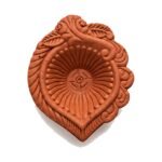 One handmade Paan Leaf terracotta clay diya, 3 inch — GG Gift, Jaipur