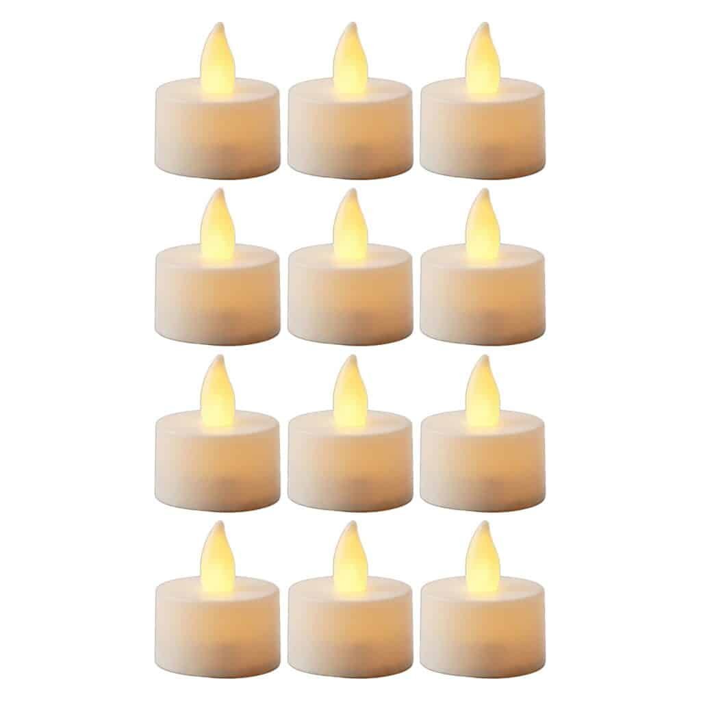Pack of 12 flameless LED tea light candles — GG Gift, Jaipur