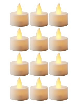 Pack of 12 flameless LED tea light candles — GG Gift, Jaipur