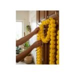 Artificial yellow marigold garlands hung for Diwali — GG Gift, Jaipur