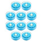 Set of 10 blue jasmine scented soy wax tea light candles with a hand moulded flower — GG Gift, Jaipur