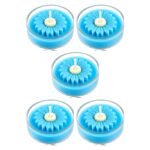 Set of 5 blue jasmine scented soy wax tea light candles with a hand moulded flower — GG Gift, Jaipur