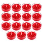 Set of 15 red rose scented soy wax tea light candles with a hand moulded flower — GG Gift, Jaipur