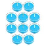 Set of 10 blue jasmine scented soy wax tea light candles — GG Gift, Jaipur