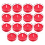 Set of 15 red rose scented soy wax tea light candles — GG Gift, Jaipur