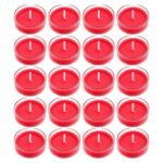 Set of 20 red rose scented soy wax tea light candles — GG Gift, Jaipur