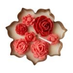 Mix Flower brass urli candle, rose scented soy wax in a brass bowl — GG Gift, Jaipur