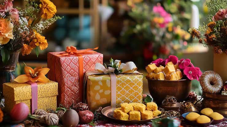 Diwali corporate hamper with diya and gift box, GG Gift Jaipur