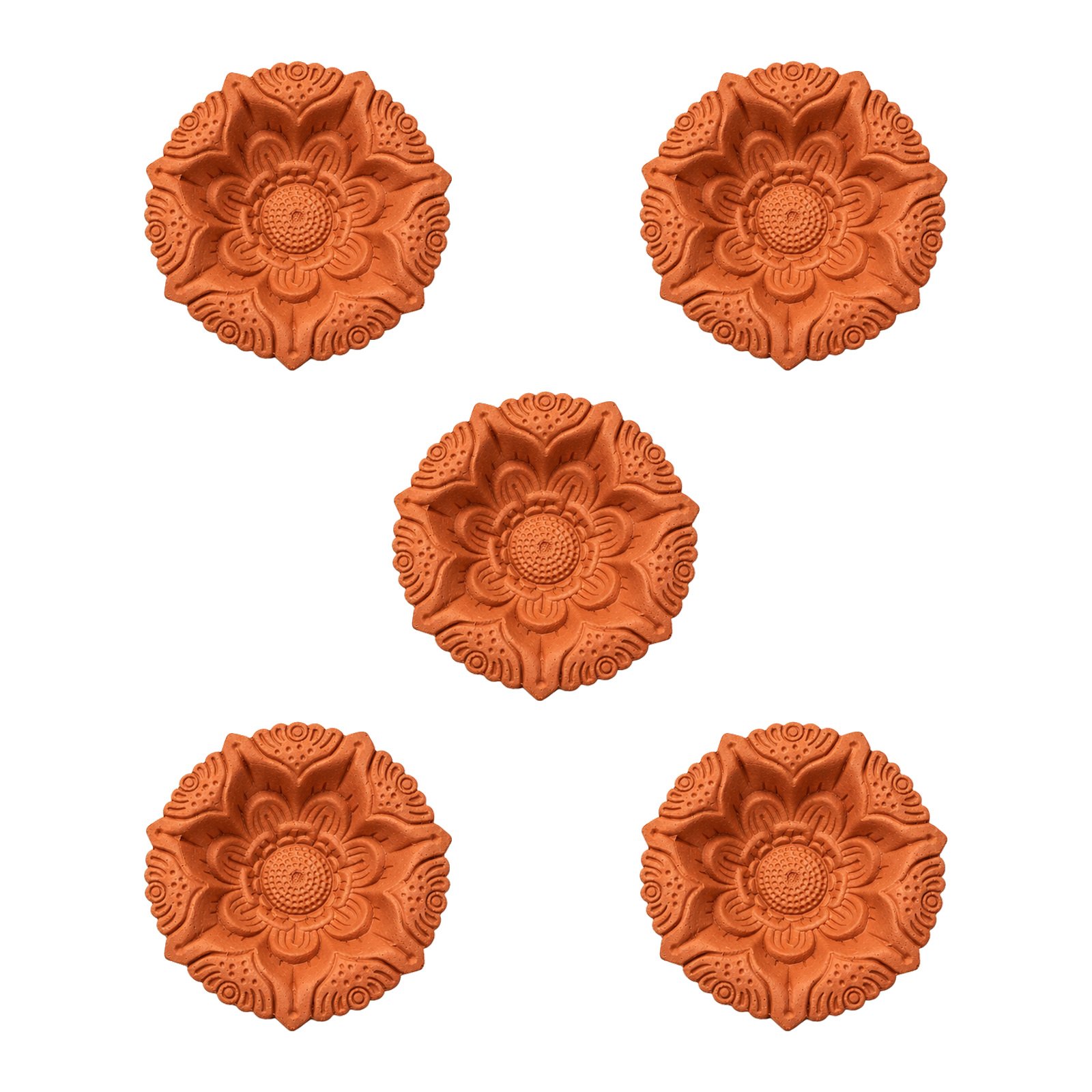 Lotus bloom terracotta diya from GG Gift, Jaipur