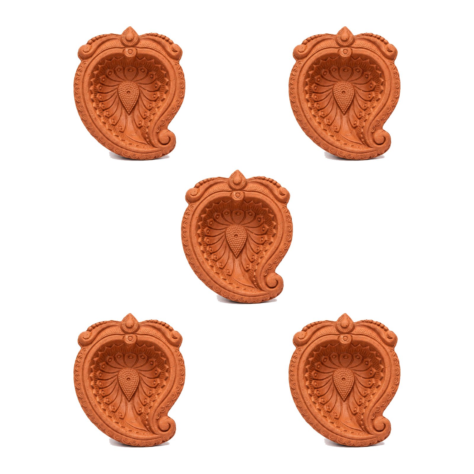 Paisley ambi terracotta diya from GG Gift, Jaipur