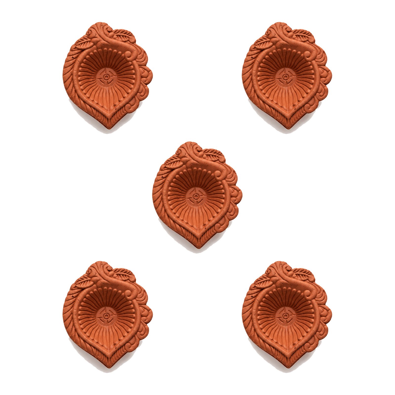 Paan leaf terracotta diya from GG Gift, Jaipur