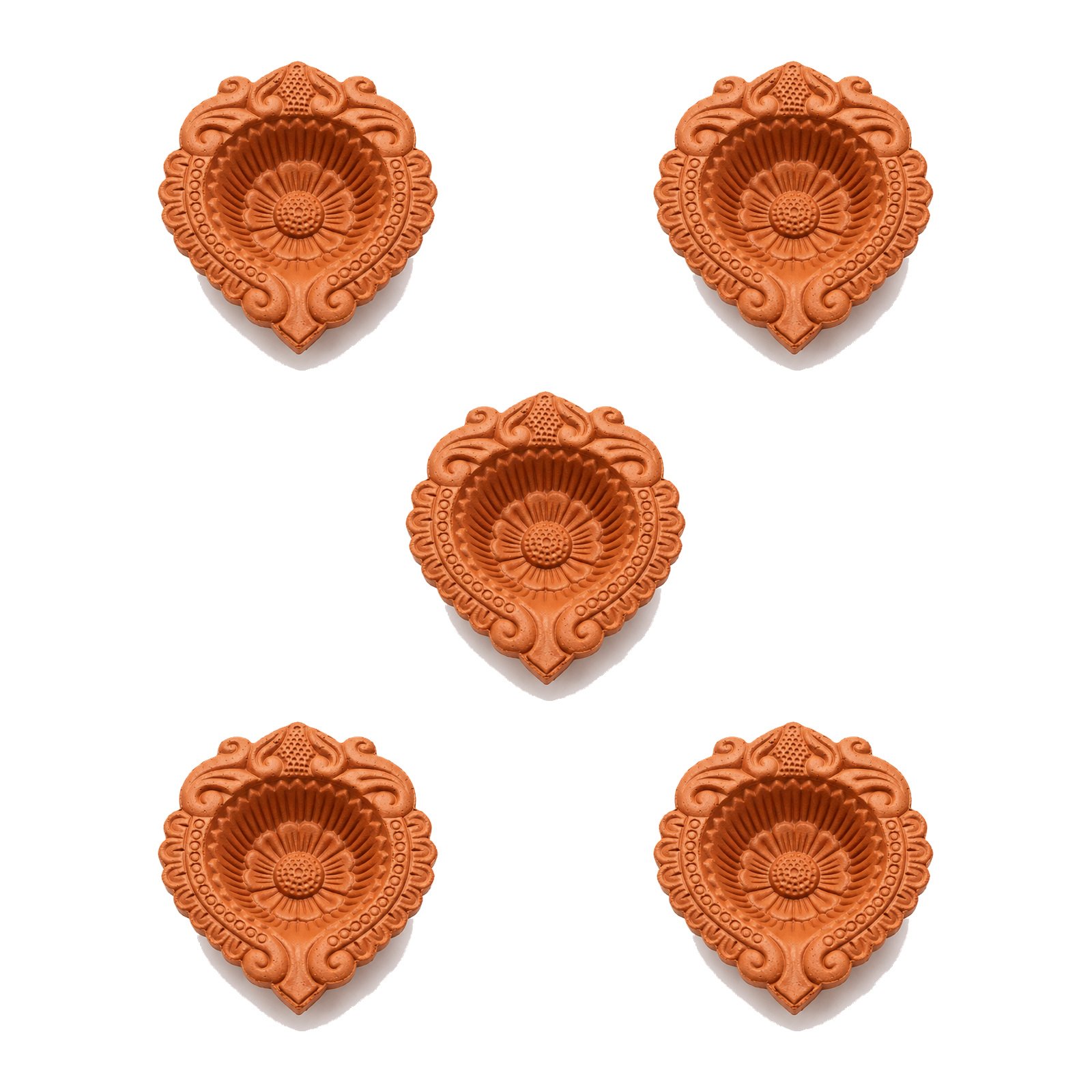 Royal sunflower terracotta diya from GG Gift, Jaipur